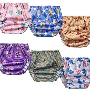 Bisenkid plastic Diaper covers (6-pack for 3T girl)